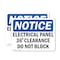 Signmission Electrical Panel 36 Clearance Do Not Block, 5 in W x Rectangle, Vinyl Decal OS-2PACK-NS-D-35-L-11664 - alternate 1